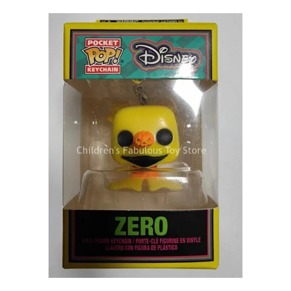 Neue FUNKO Schlüsselanhänger Disney Dämonin Prinzessin Bella Arielle Alice Anna Elsa Bell Jack Sally Stitch Actionfigur Spielzeug Ornamente