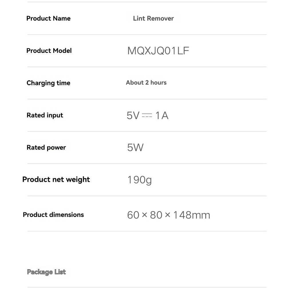 Xiaomi Mijia Fusselrasierer 2 Tragbarer elektrischer Fusselentferner Wiederaufladbarer Kleider-Sweater-Rasierer 180 Minuten Laufzeit