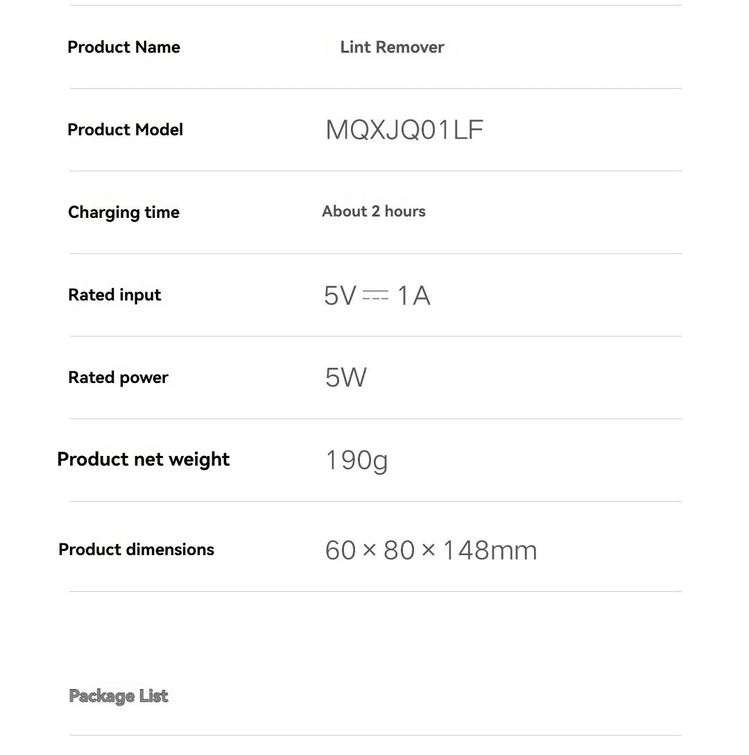 Xiaomi Mijia Fusselrasierer 2 Tragbarer elektrischer Fusselentferner Wiederaufladbarer Kleider-Sweater-Rasierer 180 Minuten Laufzeit