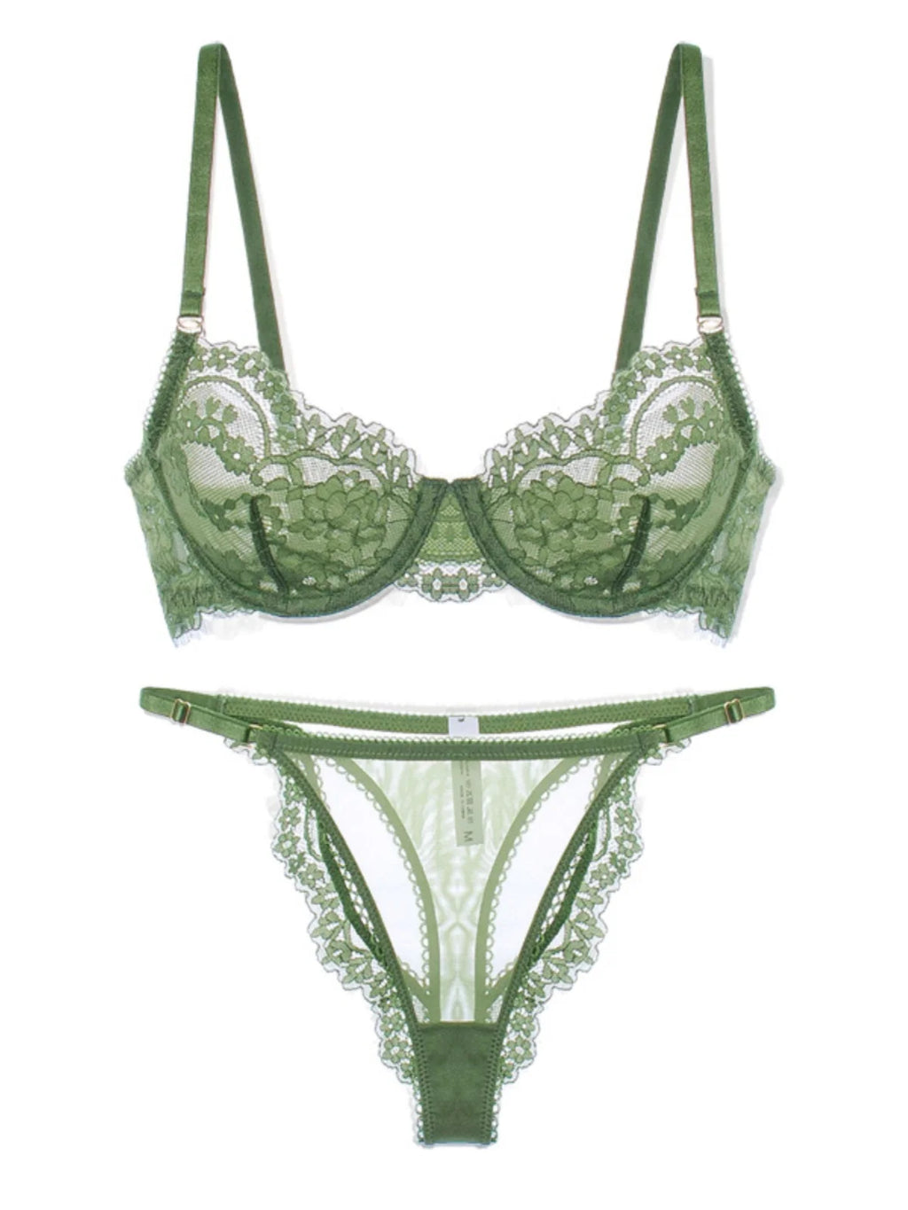 Sexy dünne Spitzen-Dessous-Slips Sets Damen große Größen BHs mit Stahlring durchsichtiges Unterwäsche-Set BH-Set