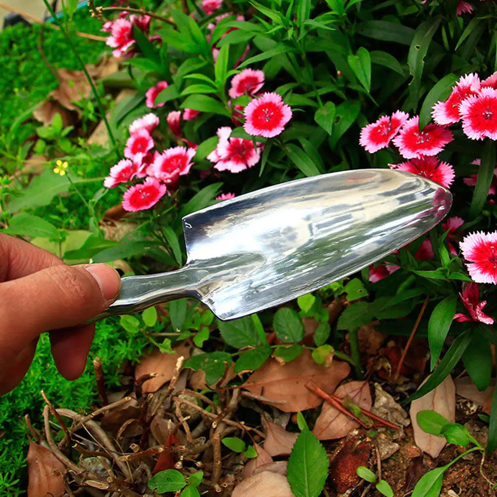 Multifunktionale Gartenschaufel Aluminiumlegierung Umpflanzwerkzeug zum Lockern von Erde Jäten Pflanzen Bonsai Gartenkelle