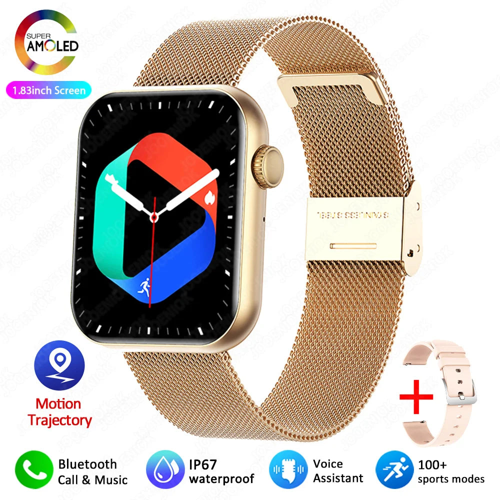 2025 Neue Sport Smartwatch Herren Full Touchscreen Herzfrequenz Bluetooth Anruf 1,9 Zoll KI-Sprache IP68 Wasserdichte Smartwatch Damen
