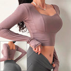 Cloud Hide Black Beauty Back Yoga Shirts Damen Langarmbluse Übergröße Sport Gym Fitness Top Laufshirt Workout Shirt