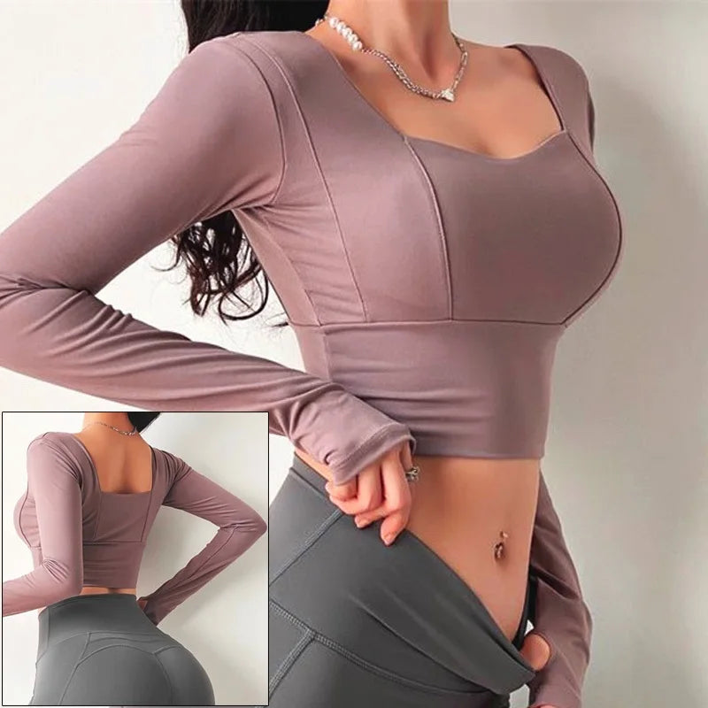 Cloud Hide Black Beauty Back Yoga Shirts Damen Langarmbluse Übergröße Sport Gym Fitness Top Laufshirt Workout Shirt