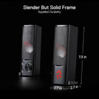 Redragon GS550 PC Gaming Lautsprecher 2.0 Kanal Desktop Computer Soundbar Qualität Bass & Anständige rote Hintergrundbeleuchtung