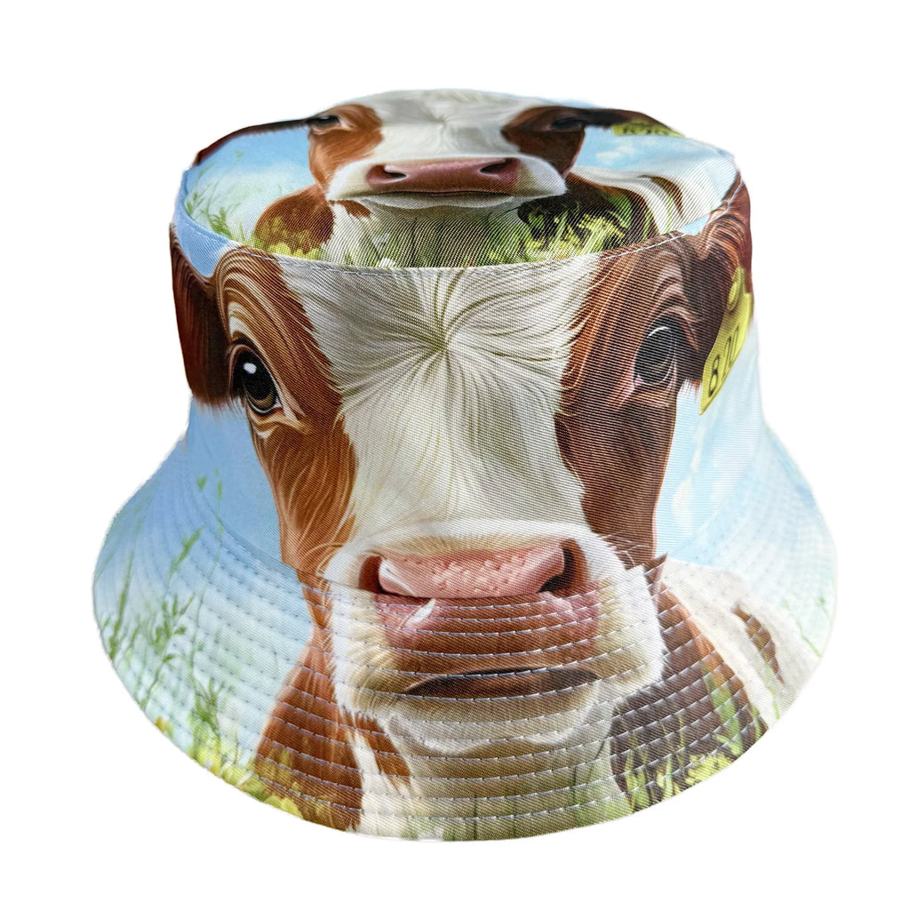 Cartoon Youthful Cool Novelty animal cow frog duck fisherman hat Outdoor Leisure Sunscreen Sun Hat Men Women bucket hats