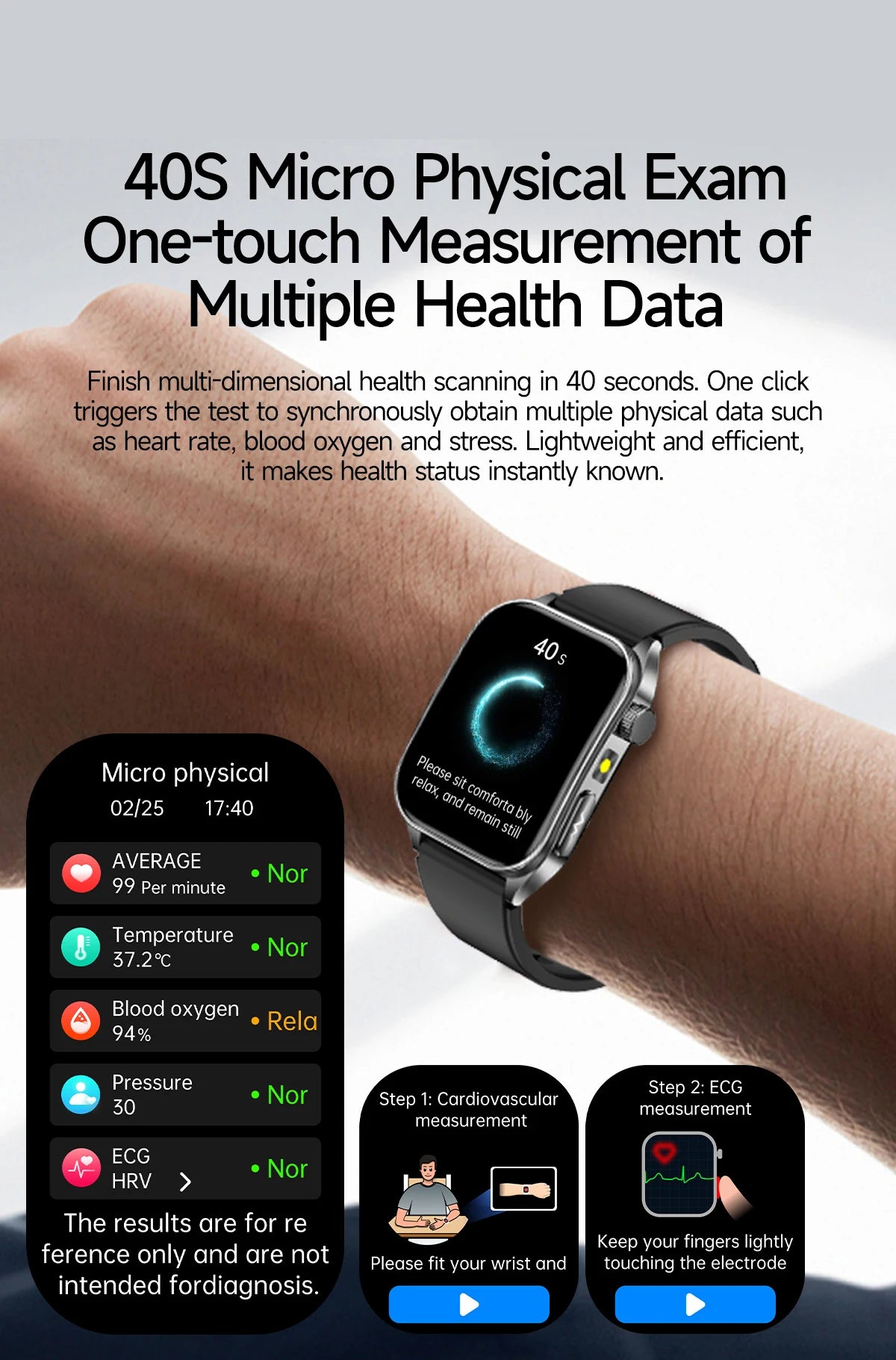2026 Neue Gesundheits-Smartwatch Lasertherapie Reduziert Drei Hochs Blutsauerstoff Blutdruck Harnsäure Blutfette EKG-Smartwatch Für Herren
