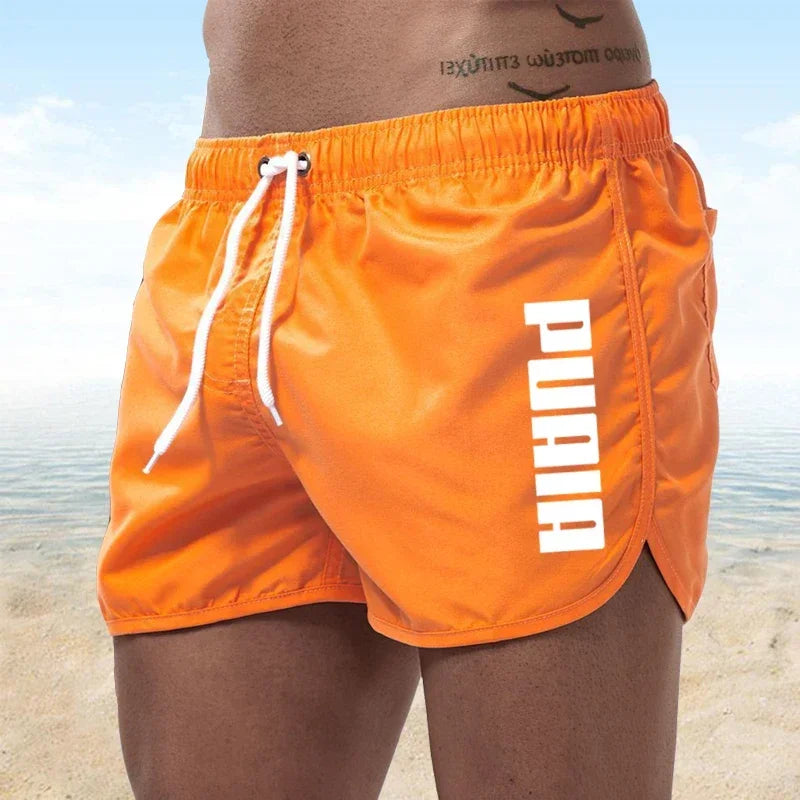 Neue heiße Sommer Badehosen Sport Fitnessstudio Laufshorts Herren Bademode Luxus Strandshorts Schnelltrocknende Herren-Badehosen Boardshorts