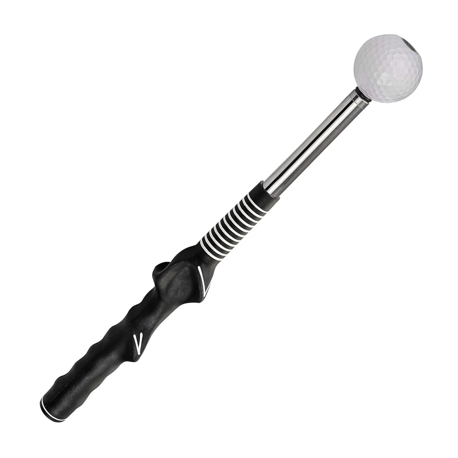 Einziehbarer Golfschwung-Trainingshelfer Rhythmus-Klick-Sound Golfgriff-Trainer-Aufsatz für das Indoor-Training Golfzubehör