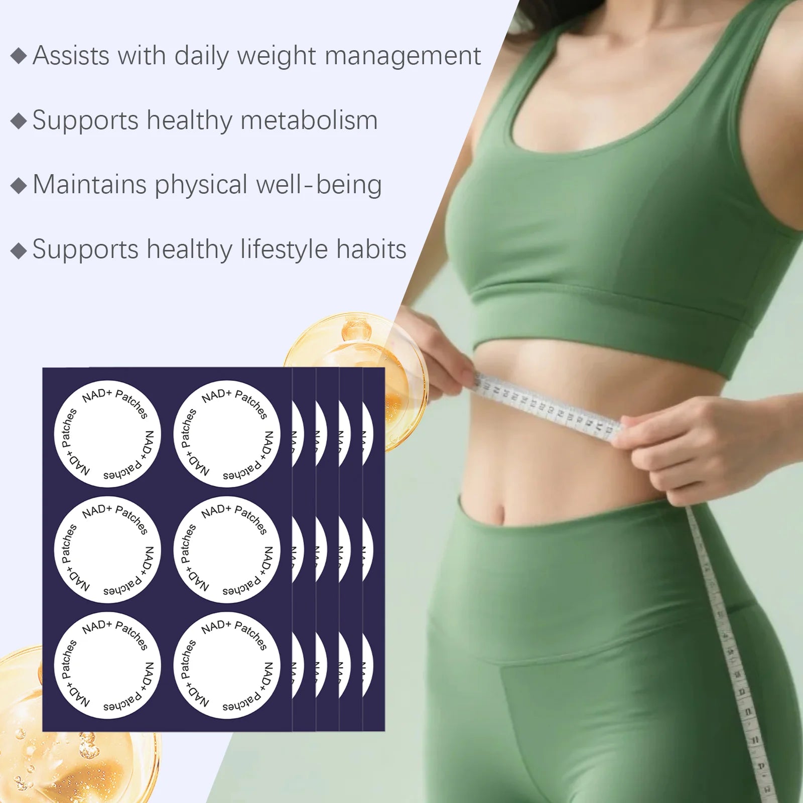 Liposomal Nad Pflaster Transdermale Absorption Steigern Zelluläre Energie Regulieren Stoffwechsel Gewichtsmanagement Gesundes Altern Pflaster