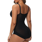 Cross Waist Tummy Control Body Shaping Bodysuit für Damen Ganzkörperkontrolle V-Ausschnitt Mesh Atmungsaktiver Slip Unterwäsche Po-Former