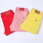 5 Farben Herren Bunte Denim Stretch Stretch Jeans Elastische Gelb Pink Rot Slim Herren Bekleidung Einfache Business Denim Hosen