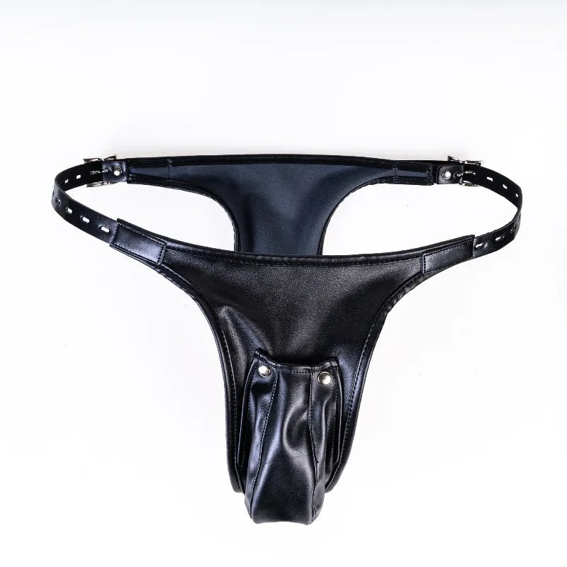 Multifunktionale Leder-Keuschheitsunterwäsche mit Vibrationslosem Silikon-Dildo Anal-Accessoires für sinnliches Liebesspiel Sexspielzeug für Paare