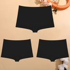 FINETOO 3er-Pack Damen Baumwoll-Boyshorts Atmungsaktive Low-Waist Unifarben Unterwäsche Damen Legere Sport Boxershorts Unterhosen