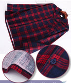 Herren-Hausanzüge Langärmelige Hosenanzüge für Herbst und Winter Pyjamas für Herren Flanell Kariertes Design Pyjamas für Herren