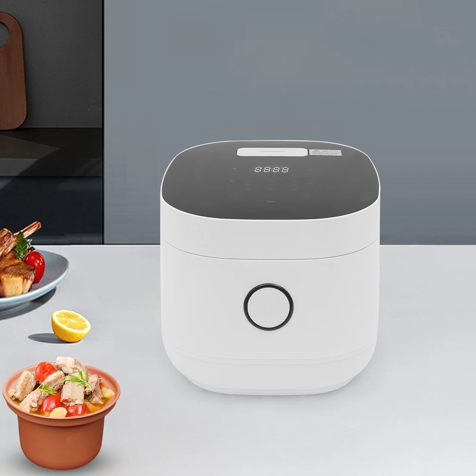 900W 5-Liter Multi-cooker 220V-240V Mini Rice Cooker with Inner Pot and Filter Basket 24-Hour Reservation Function for Household Hauptbild
