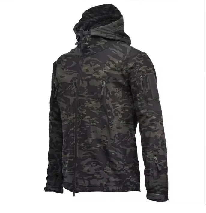 Militär Softshell-Jacken Herren Taktische Winddichte Wasserdichte Jacken Herren Armee Kampfjacken Herren Kapuzen Bomberjacken