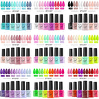 LILYCUTE Nagelgel-Politur-Set, Rosa Grün, Frühling, DIY-Nagelkunst-Design, lang anhaltend, Soak Off UV Gel, Maniküre, Malgel, Vernis-Kit