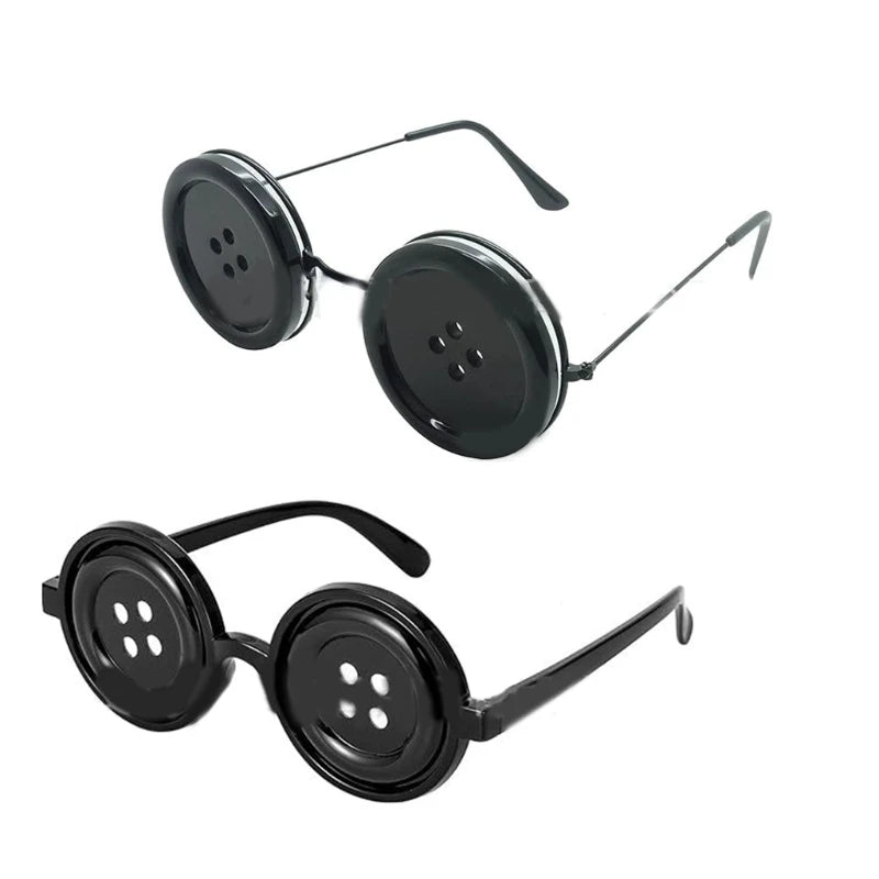 Coraline Knopfaugen-Brille Halloween Cosplay Brillen Requisiten Neuheit Lustige Brille für Andere-Mutter-Kostümzubehör