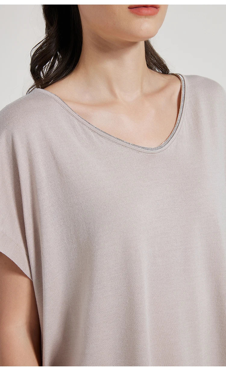 BC1095 Luxuriöse Damenbekleidung Seide Wolle Damen Kleidung lockere Merinowolle Weste Pullover für Damen