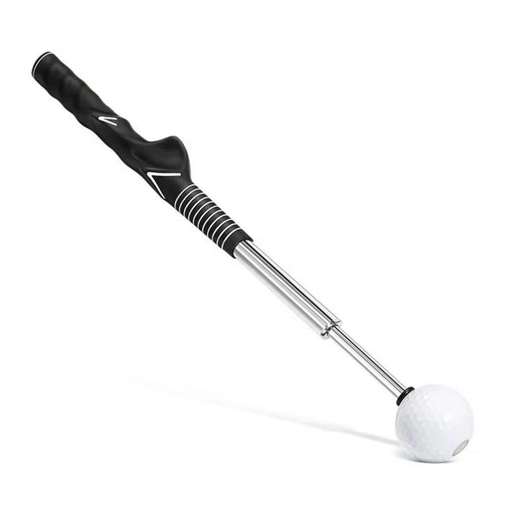 Einziehbarer Golfschwung-Trainingshelfer Rhythmus-Klick-Sound Golfgriff-Trainer-Aufsatz für das Indoor-Training Golfzubehör