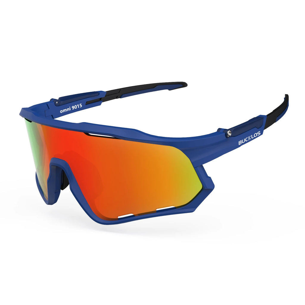 BUCKLOS Polarisierte Fahrradbrille UV400 Rennrad-Mountainbike-Brille TR-90 Rahmen Winddichte Outdoor-Sportbrille Fahrradteile