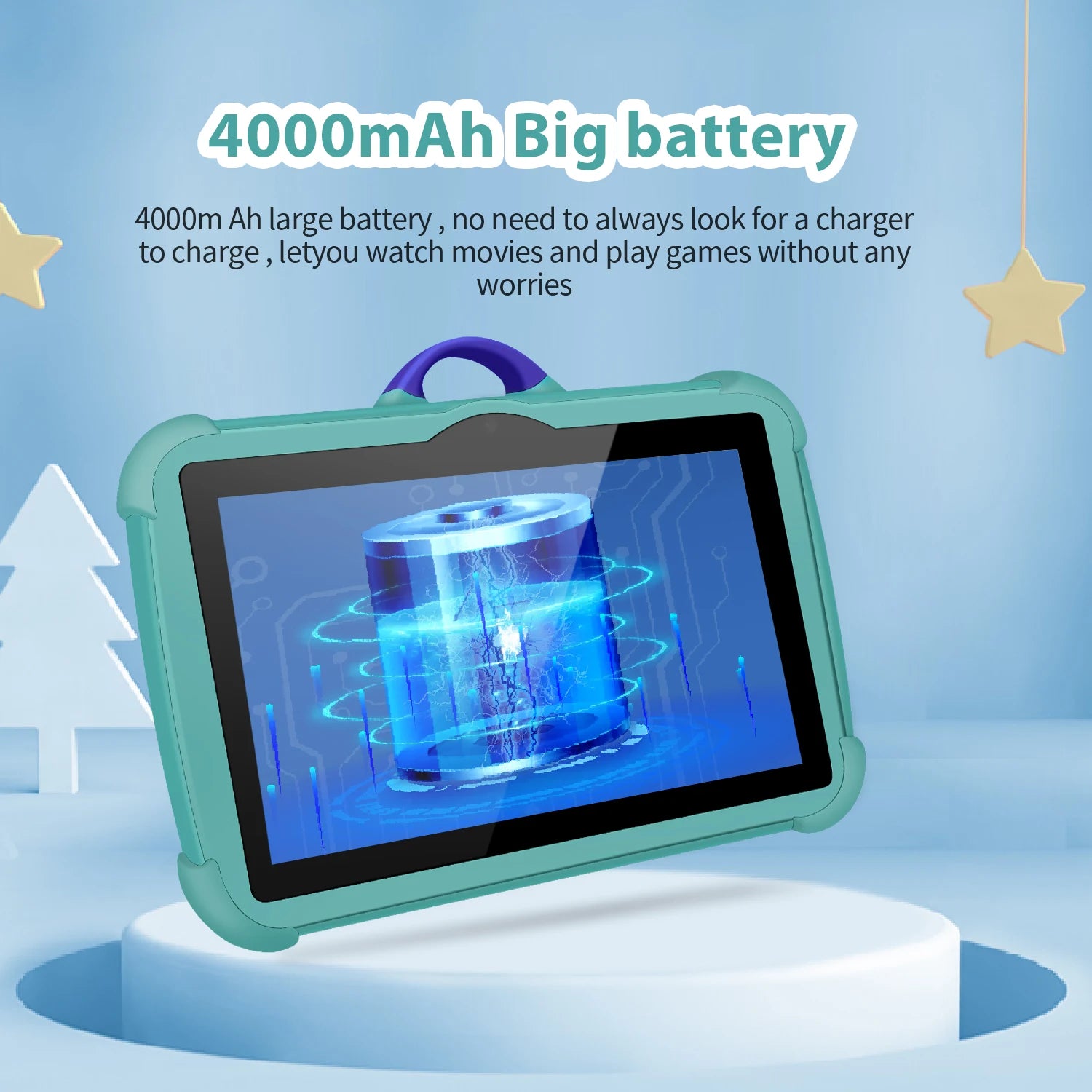 7 Zoll Kinder Tablet PC mit Android 13 Quad Core 4GB RAM 64GB ROM Lernspielzeug für Kinder Beliebter Günstiger Einfacher Design