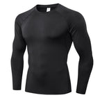 Herren Kompressionsshirts Langarm Workout Gym T-Shirt Laufshirt Cool Dry Sport Unterhemd Sportlicher Baselayer