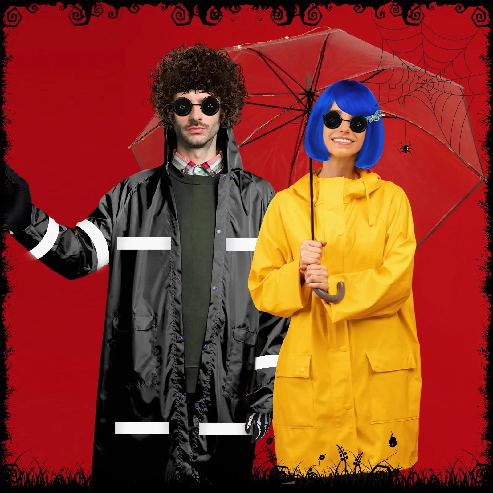 1PC/2PC Coraline Knöpfe Augen Brille Halloween Cosplay Brillen Requisiten Neuheit Lustige Brillen für Other Mother Kostüm Zubehör