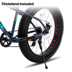 Hiland 20 Inch Kids' Bicycles Fat Tire Mountain Bike for  Age 5 + Years, Shimano 7-Speed, Dual-Disc Brake,Kids BeachBicycle