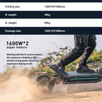 JOYOR E6-S Erwachsenen-Elektroroller 3200W Motor 60V31.5AH Akku Offroad-EScooter NFC-Entsperrung Hydraulische Bremse Klappbarer E-Scooter