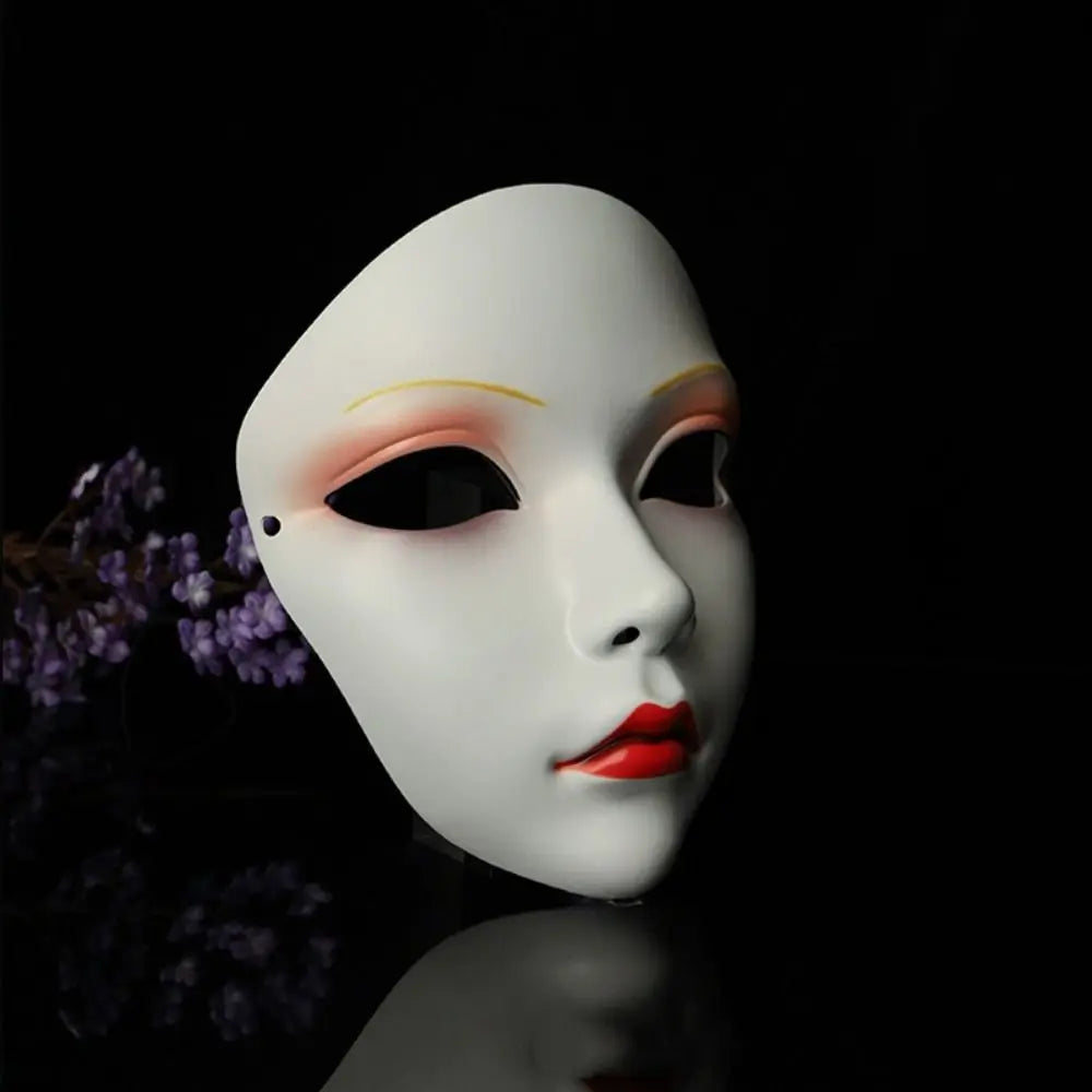 Party Supplies Vollgesichts-Cosplay Geisha Maske Blumen-Verkleidung Hanfu Cosplay Maske Maskerade Gruselige japanische Maske Kinder