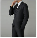 S-8XL Anzug Herrenmode Casual Outdoor (Blazer + Hose) Gentleman Business Hochzeit Slim-fit Formeller Britischer Stil Hochzeitsanzug