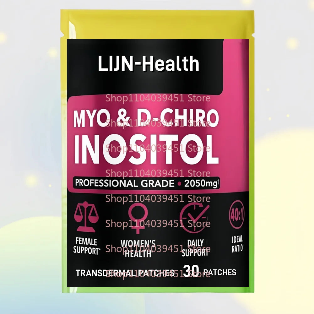 30 Pflaster Myo-Inositol & D-Chiro Inositol Transdermale Pflaster mit Vitamin B8 für Frauen zur Unterstützung des Hormonhaushalts