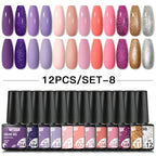 10/12PCS/SET Katze Magnetisches Gel Nagellack Set 9D Reflektierendes Glitzer Gel Halbpermanentes UV Gel Soak Off Funkelndes Nagelkunst Kits