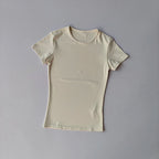 Hautenge, einfarbige Yoga-Kleidung für Damen: Schnelltrocknendes, elastisches, eng anliegendes T-Shirt, Fitness-Oberteil