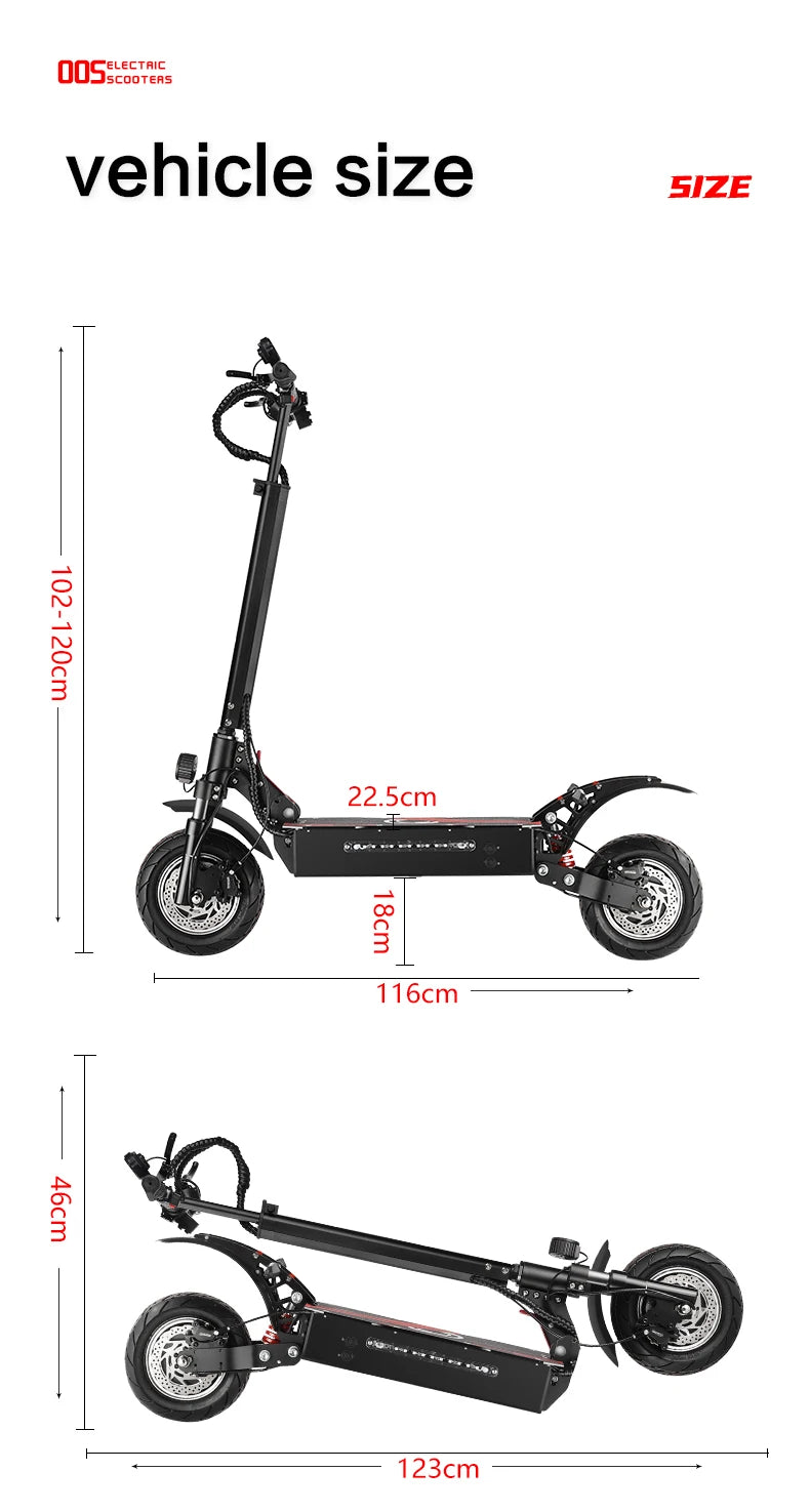 BOYUEDA Q7PRO Elektroroller 3200W Doppelmotor 52V19AH Faltbar 10 Zoll Reifen 70KM/H Höchstgeschwindigkeit 70KM Reichweite mit Sitz