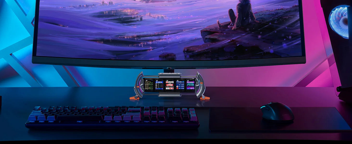 Divoom Times Gate Gaming Room Setup Digitaluhr mit intelligenter App-Steuerung, WLAN-Verbindung, RGB-LED-Anzeige, Büro-Dekor Cyberpunk