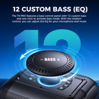 W-KING 250W PEAK Großer Bluetooth Lautsprecher Lauteste/Massive 120dB/12 Custom Bass, V5.3 Big Party Boombox Tragbarer Kabelloser Lautsprecher