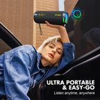 W-KING 40W Bluetooth Lautsprecher, IP67 Wasserdicht, APP-Steuerung, Hochwertiger Klang, TF/AUX, Dynamische Beleuchtung für Party, Outdoor, Dusche