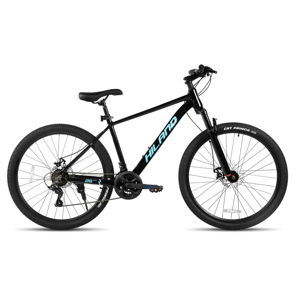 HILAND 26 Zoll Mountainbike aus Aluminiumlegierung für Damen und Herren, 21-Gang-Fahrrad mit mechanischen Scheibenbremsen, Federgabel