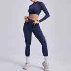 Nahtlose Yoga-Sets Sport-Fitness Hochbund-Hüfthebe-Formhose Rückenfreier BH-Anzug Workout-Gym-Leggings-Sets für Damen