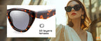 ZENOTTIC Polarisierte Sonnenbrille Damen Cat-Eye: Trendige Cateye Sonnenbrille für Damen - Süße Sonnenbrille UV400 Schutz