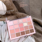 DIKALU 20-Farben Koreanische Lidschatten-Palette mit geringer Sättigung Matt Wasserfest Braun Rosa Lidschatten-Palette Langanhaltendes Tages-Make-up