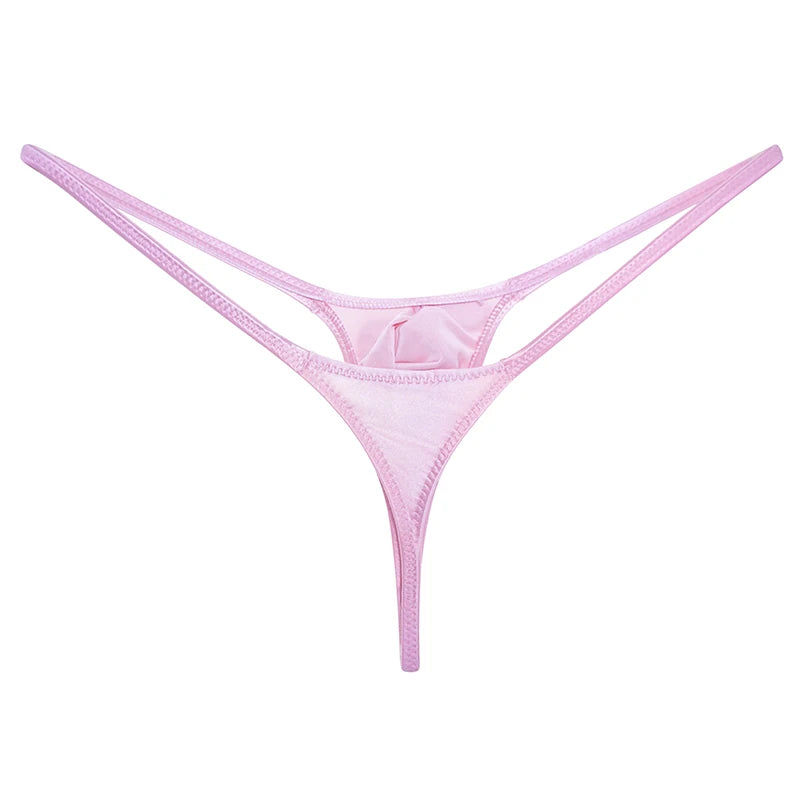 YAULAANG Sexy Herren Glanz Gay Unterwäsche Öliger G-String Tanga Glänzend niedrige Taille Hohe Elastizität Herren Dessous