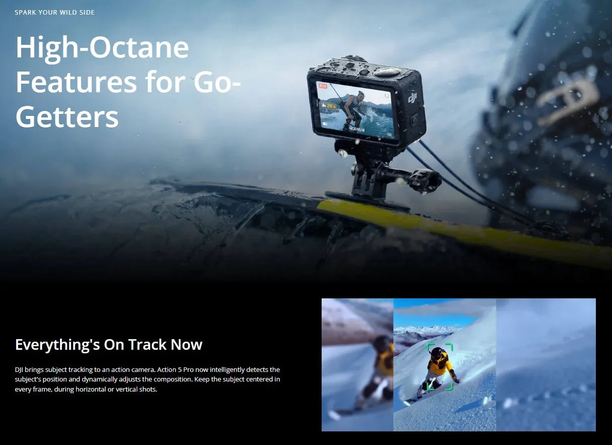 DJI Osmo Action 5 Pro Standard Combo Nächste Generation 1/1.3″ Sensor Klare OLED-Touchscreens 32X Super Zeitlupe