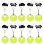 60/120PCS 10/20 Group Set Rubber Silicon Space Bean Sea Carp Fly Fishing Black Rubber Oval Stopper Fishing Float Fishing Bobber