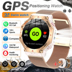 T-Rex 3 Ultra Militärische GPS-Smartwatch 10ATM Wasserdicht Kompass Höhenmesser Barometer AMOLED Herren HD Anruf Sport-Smartwatch