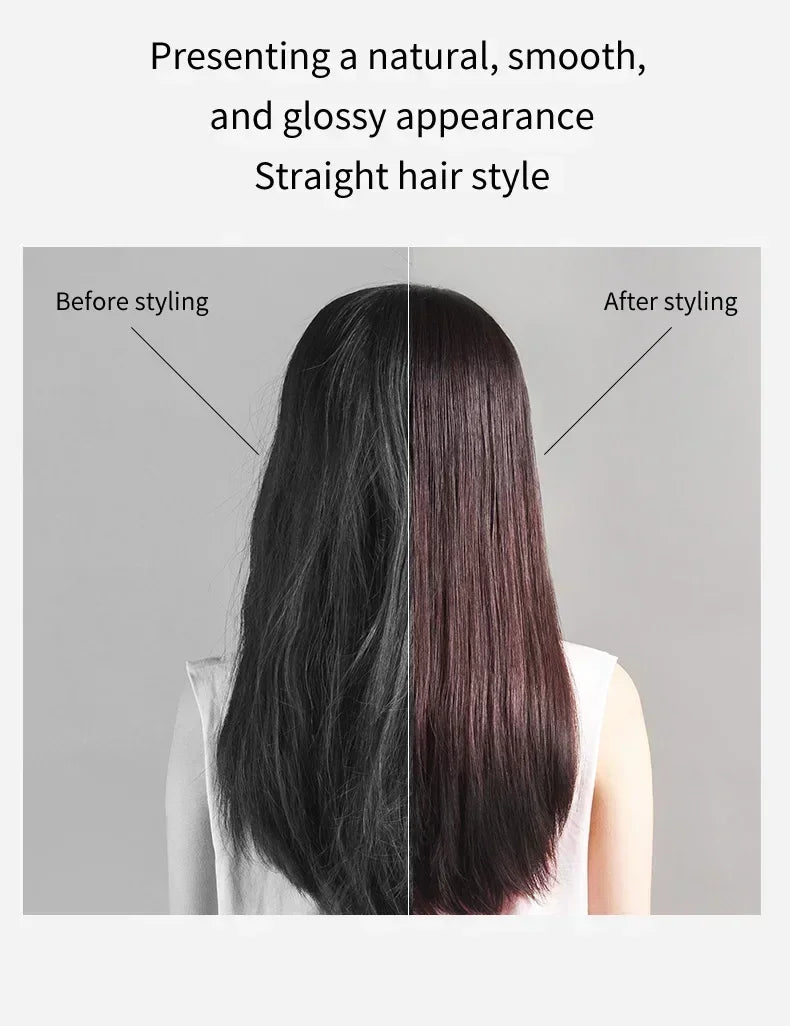Professioneller 2-in-1 Warmluft-Glätteisen-Haartrockner mit negativen Ionen für glattes, frizzfreies Haar-Styling-Tool