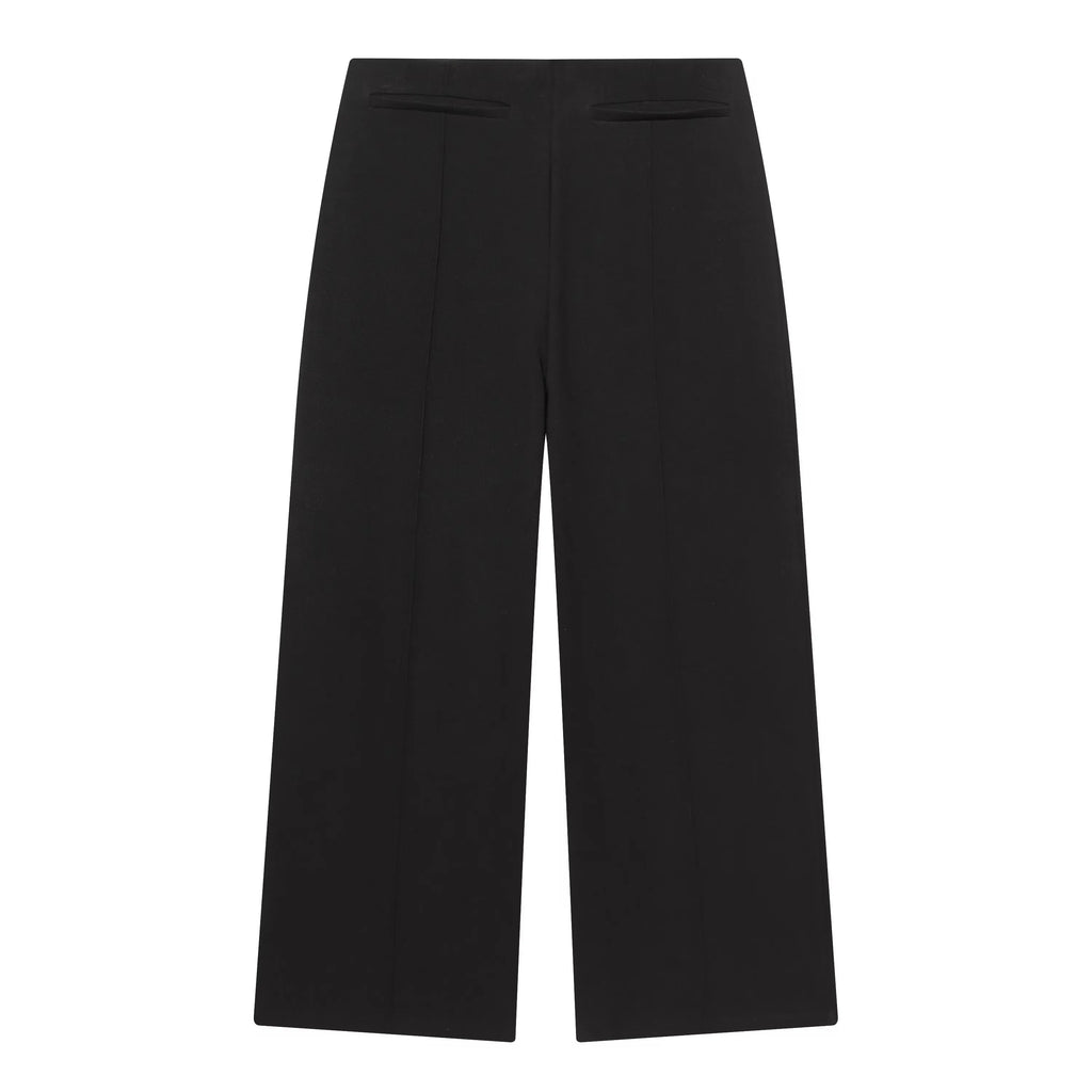 HH Damen Elegantes Beiges Set, Rundhals-T-Shirt, Einfarbiges Puffärmel-Oberteil, Lässige Weite Hosen, High Street Chic Outfit